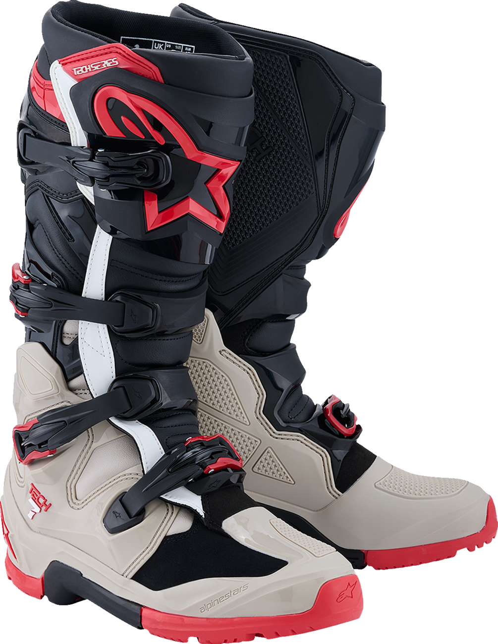 Alpinestars Tech 7 Enduro Boots - Black/Light Gray/Bright Red