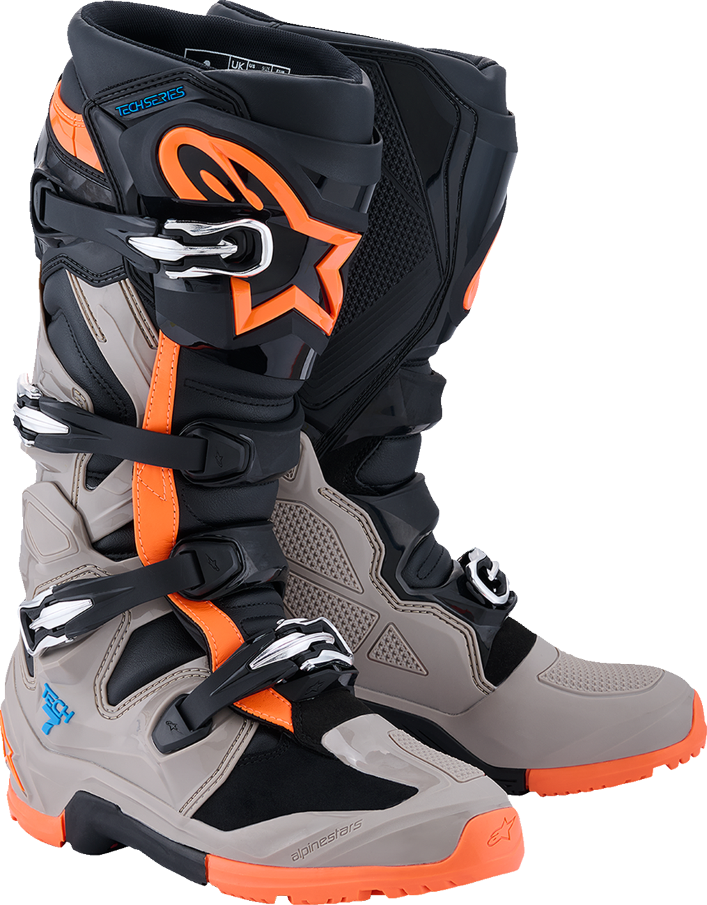 Alpinestars Tech 7 Enduro Boots - Black/Light Gray/Bright Red