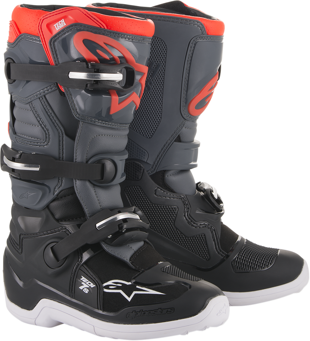 Alpinestars Youth Tech 7S Boots - Black/Gray