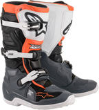 Alpinestars Youth Tech 7S Boot - Black/Gray/White/Orange Fluorescent