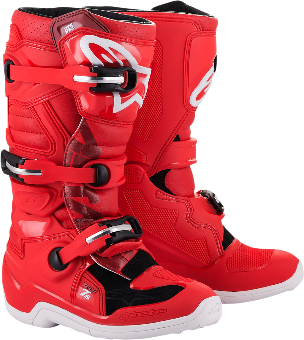 Youth Tech 7S Boots - Red - US 2 / EU 34 (1)