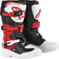 ALPINESTARS Youth Tech3S Boots - White/Black/Red - US 2 / EU 34