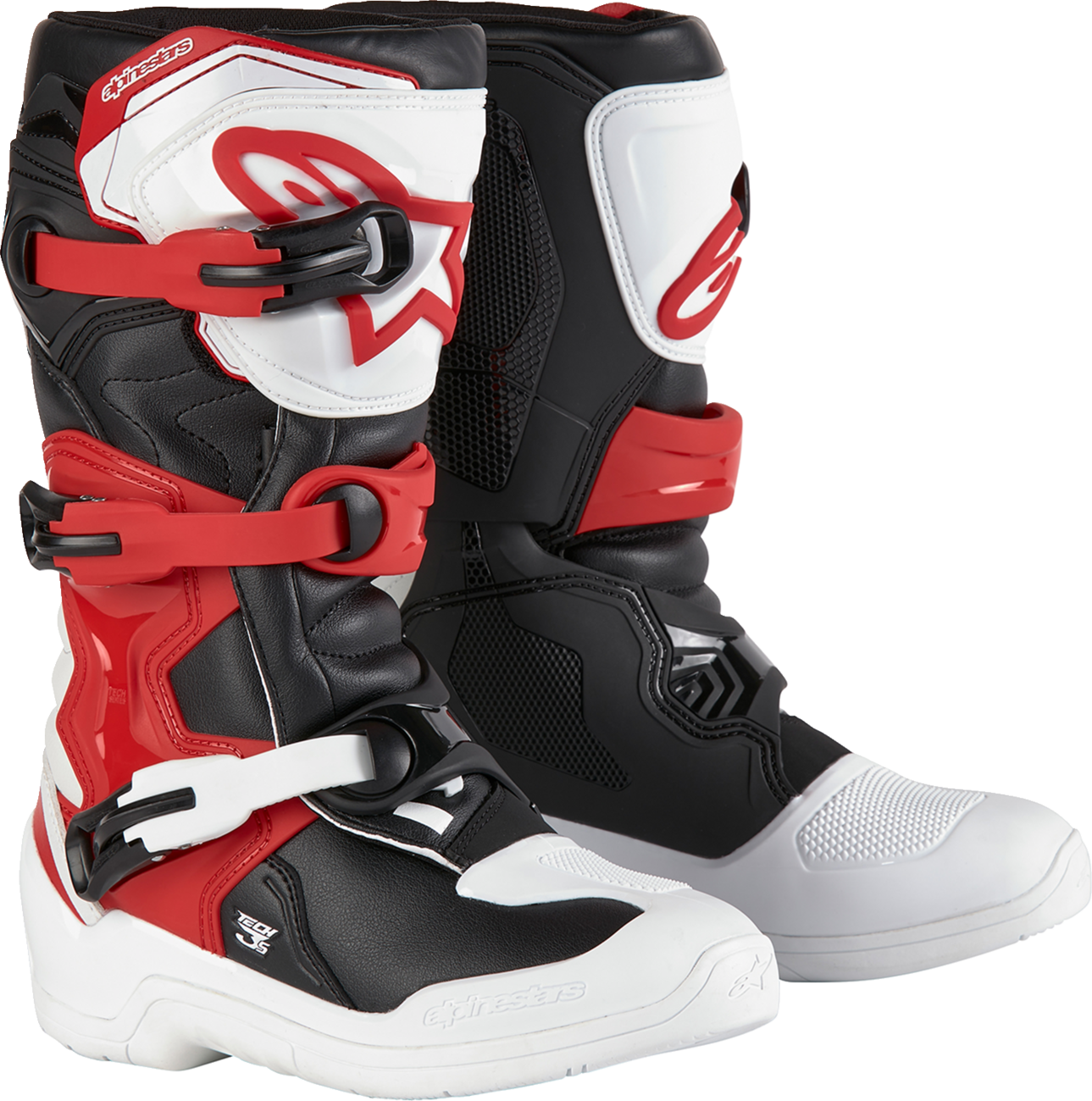 ALPINESTARS Youth Tech3S Boots - White/Black/Red - US 2 / EU 34