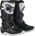 ALPINESTARS Youth Tech3S Boots - Black/White - US 2 / EU 34