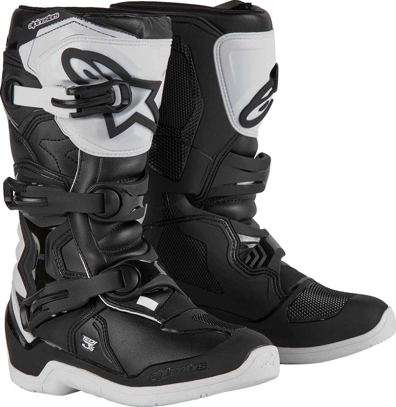 ALPINESTARS Youth Tech3S Boots - Black/White - US 2 / EU 34