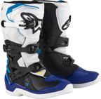 ALPINESTARS Youth Tech3S Boots - White/Black/Blue - US 2 / EU 34