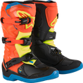 ALPINESTARS Youth Tech3S Boots - Orange/Blue/Yellow/Black - US 2 / EU 34