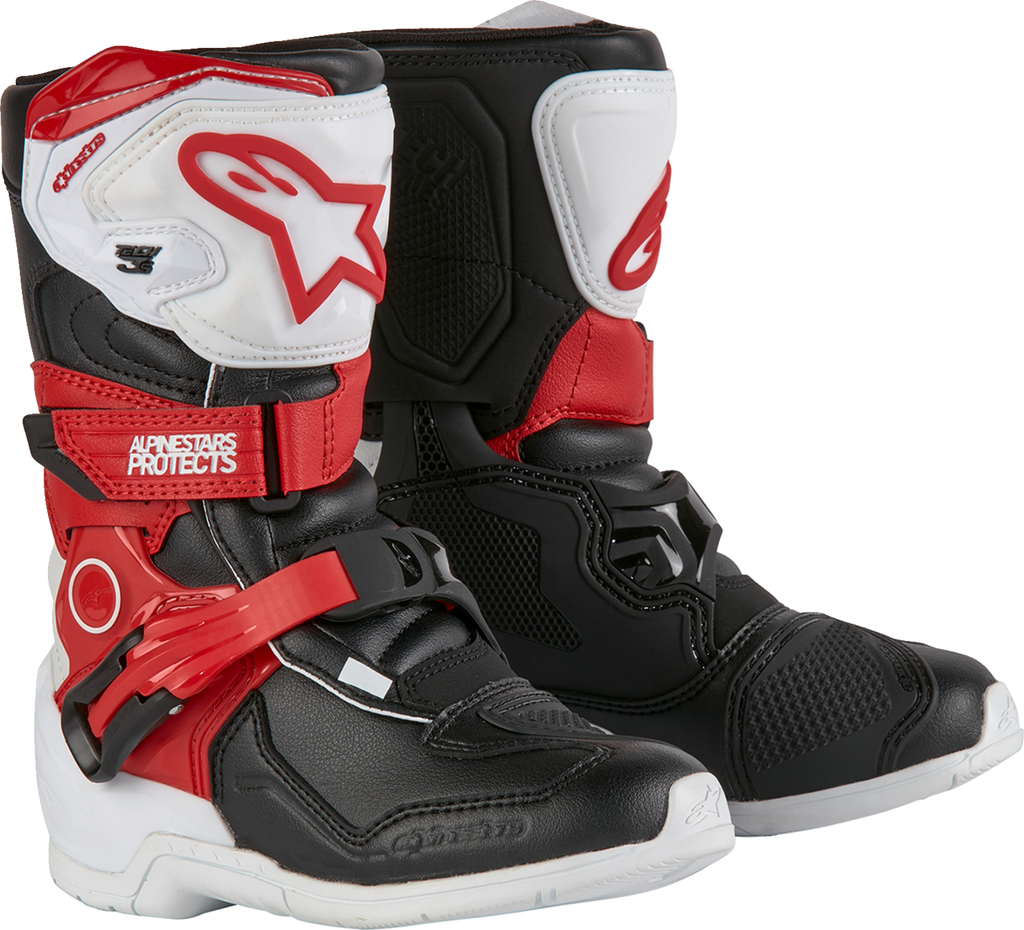 ALPINESTARS Kids Tech 3S Boots - Red/Black/White - US 10 / EU 28