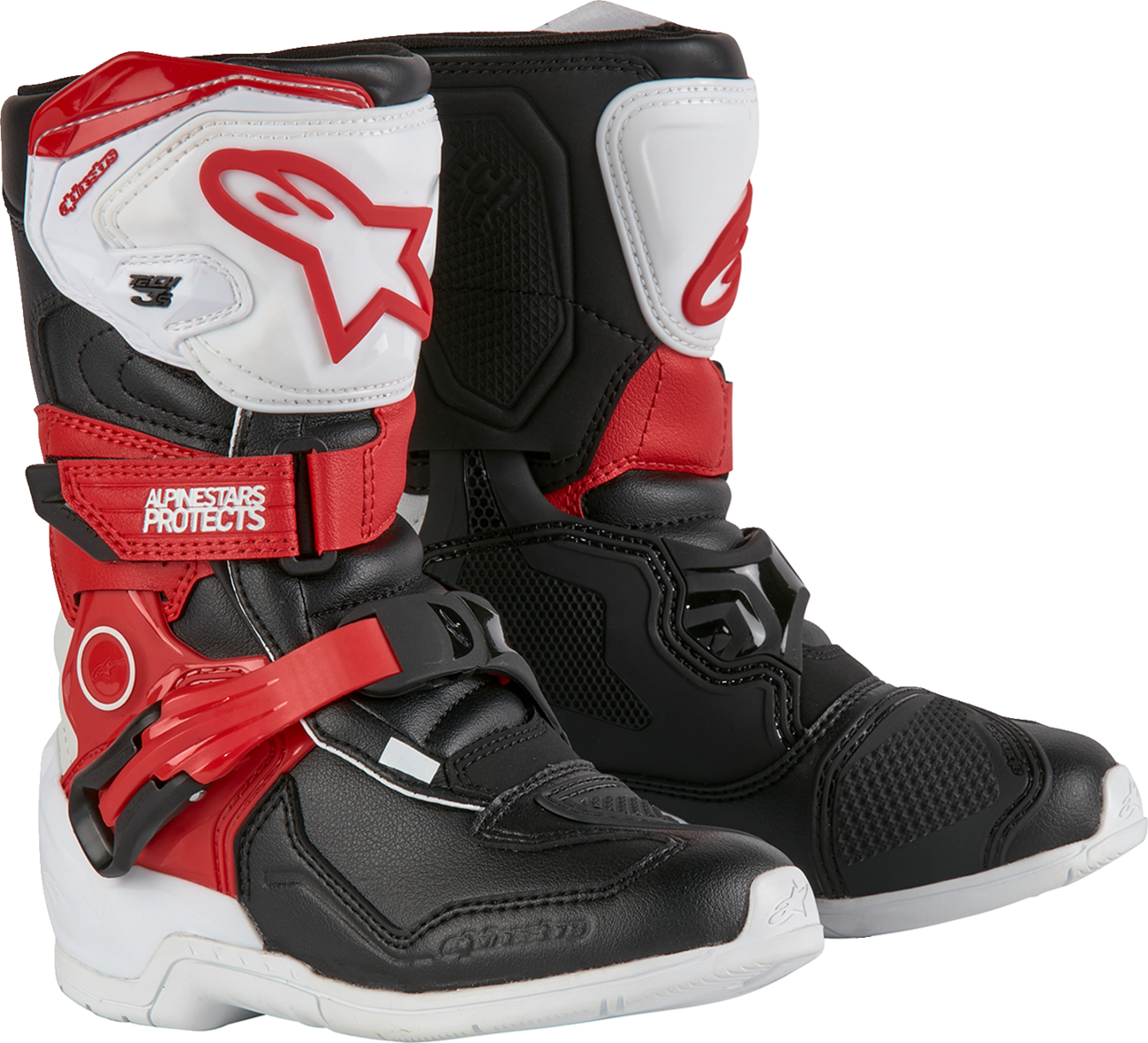 ALPINESTARS Kids Tech 3S Boots - Red/Black/White - US 10 / EU 28