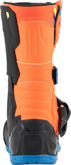 ALPINESTARS Kids Tech 3S Boots - Fluorescent Orange/Fluorescent Yellow/Blue - US 10 / EU 28