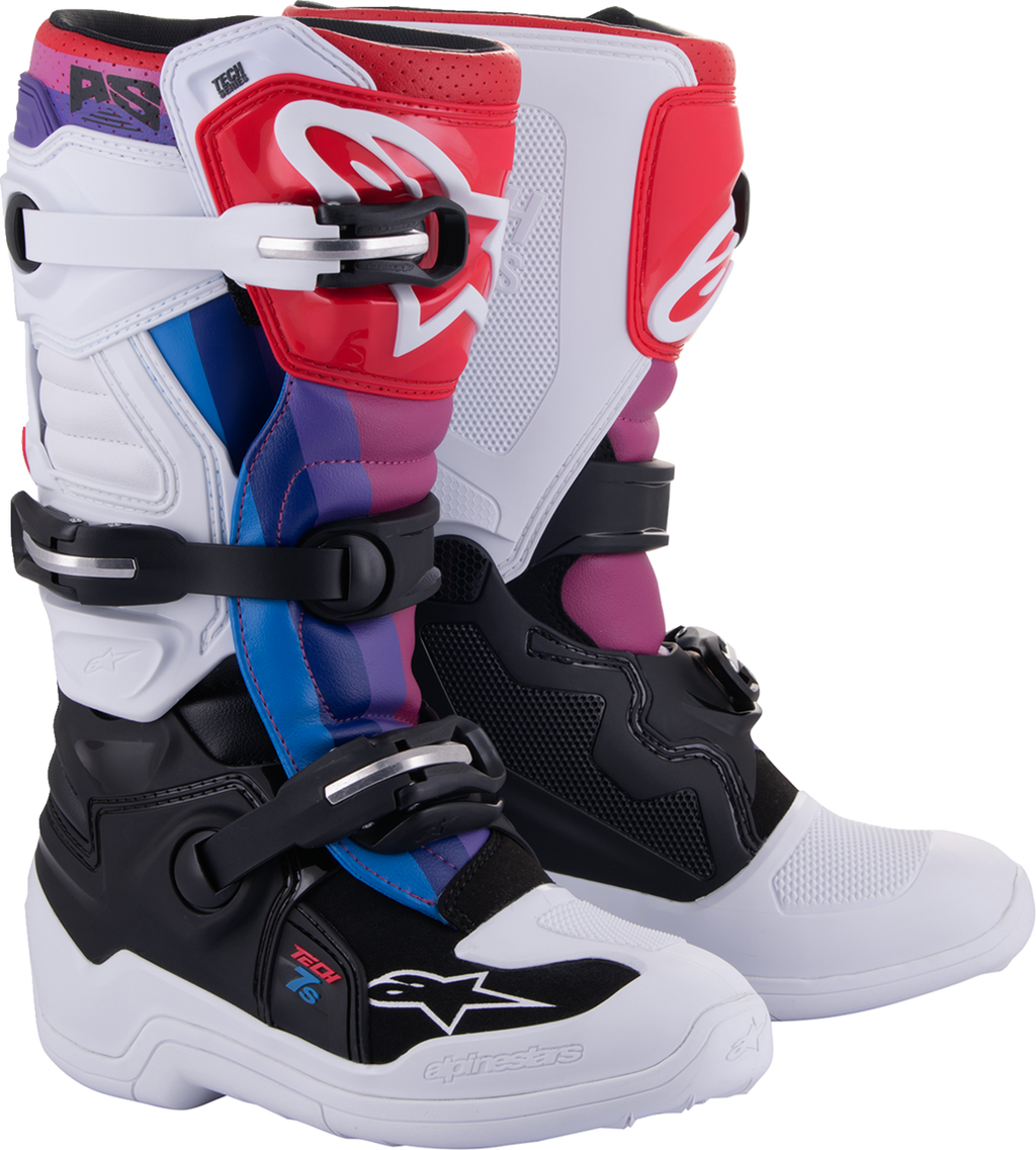 Youth Tech 7S Boots - White/Black/Rainbow - US 2 / EU 34 (1)