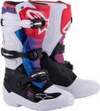 Alpinestars Youth Tech 7S Boots - White/Black/Rainbow