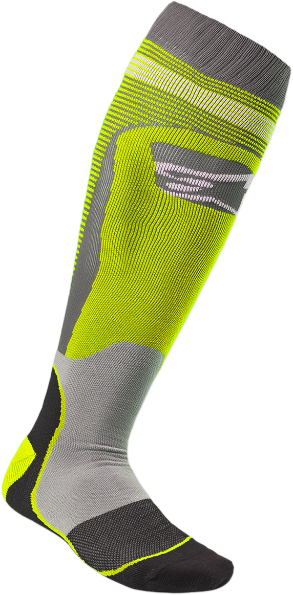 ALPINESTARS MX Plus 1 Socks - Yellow/Gray - Small/Medium