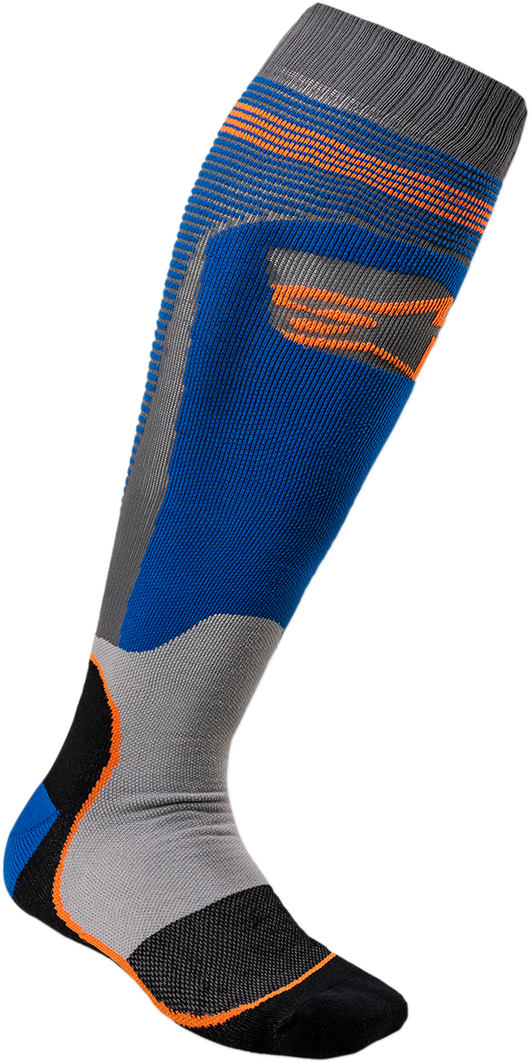ALPINESTARS MX Plus 1 Socks - Blue/Orange - Small/Medium