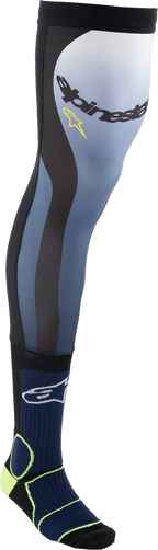 ALPINESTARS Knee Brace Socks - Navy/Black/Yellow - Small/Medium
