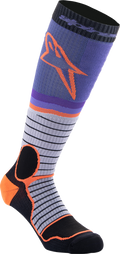 ALPINESTARS MX Pro Socks - Black/Gray/Purple/Orange - Medium