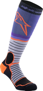 ALPINESTARS MX Pro Socks - Black/Gray/Purple/Orange - Medium