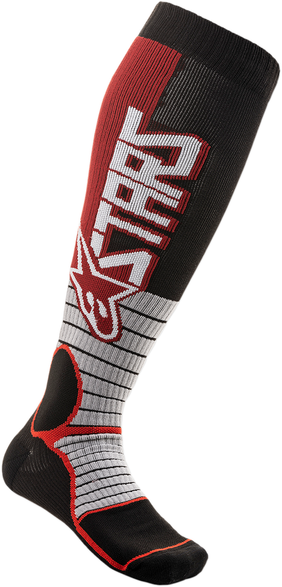 ALPINESTARS MX Pro Socks - Black/Gray/Purple/Orange - Medium