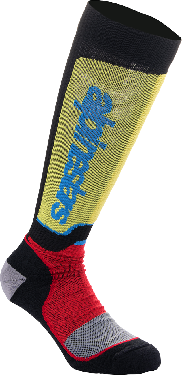 ALPINESTARS MX Plus Socks - Black/Red/Yellow/Blue - Medium