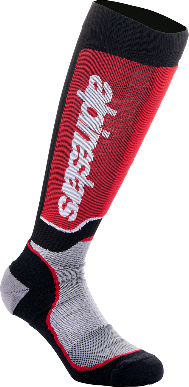 ALPINESTARS MX Plus Socks - Black/Red/Gray - Medium