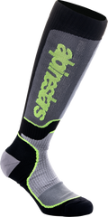 ALPINESTARS MX Plus Socks - Black/Gray/Yellow - Medium