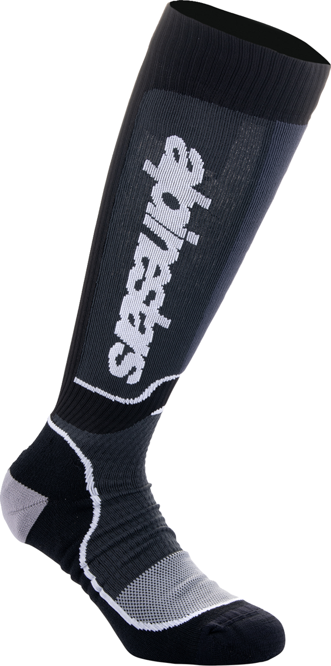 ALPINESTARS MX Plus Socks - Black/Gray/Yellow - Medium