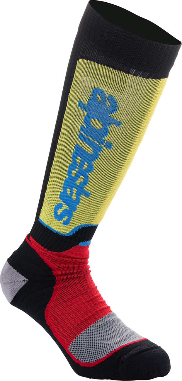 ALPINESTARS Youth MX Plus Socks - Black/Red/Yellow/Blue - Medium/Large
