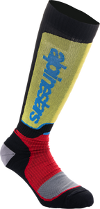 ALPINESTARS Youth MX Plus Socks - Black/Red/Yellow/Blue - Medium/Large