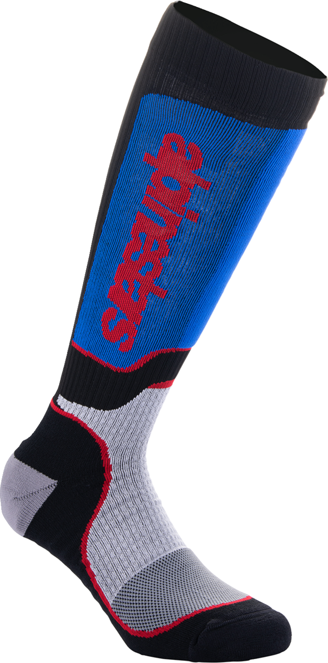 ALPINESTARS Youth MX Plus Socks - Black/White/Blue/Red - Medium/Large