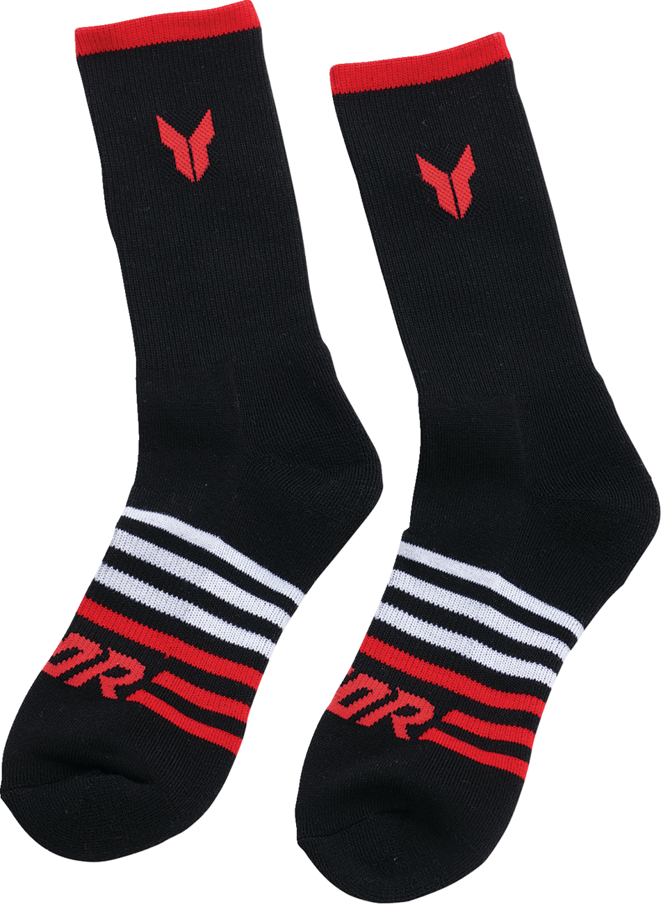 Thor Crew Socks - Black - Large/XL - 3 Pack