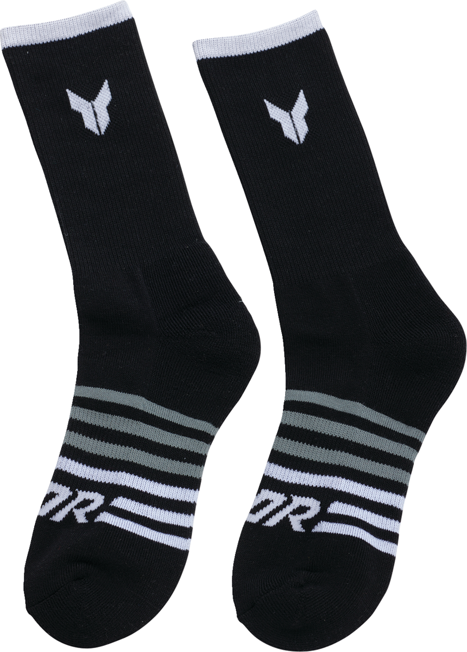 Thor Crew Socks - Black - Large/XL - 3 Pack