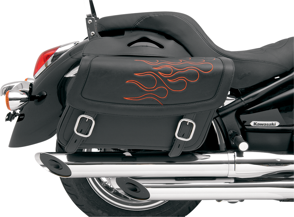 SADDLEMEN Flame Saddlebag - Orange - Large