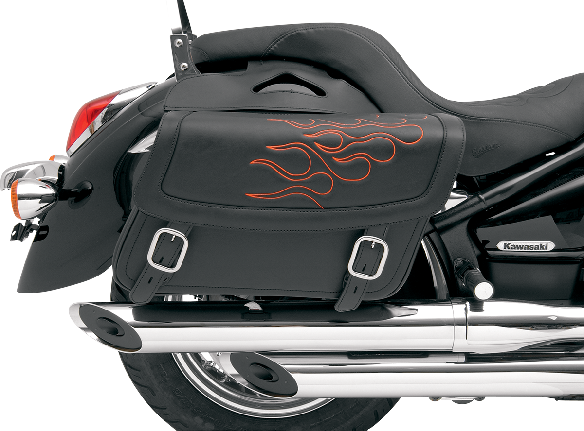 SADDLEMEN Flame Saddlebag - Orange - Large