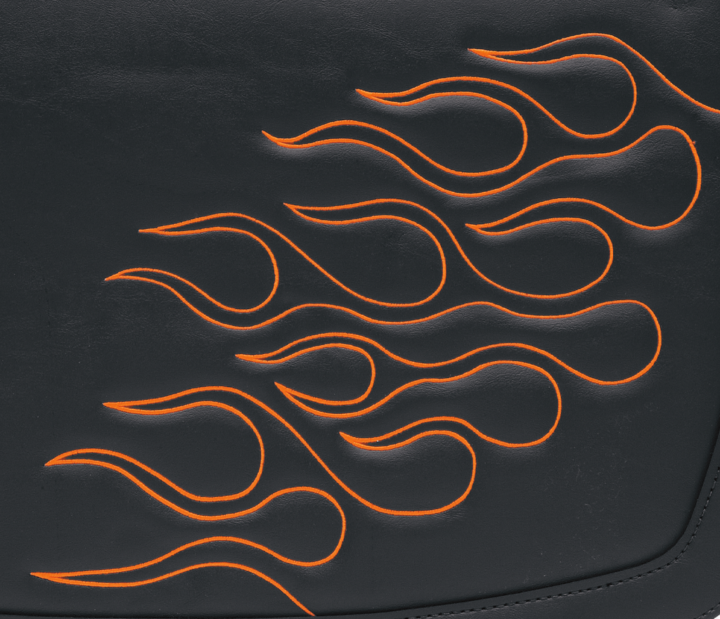 SADDLEMEN Flame Saddlebag - Orange - Large
