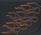 SADDLEMEN Flame Saddlebag - Orange - Large