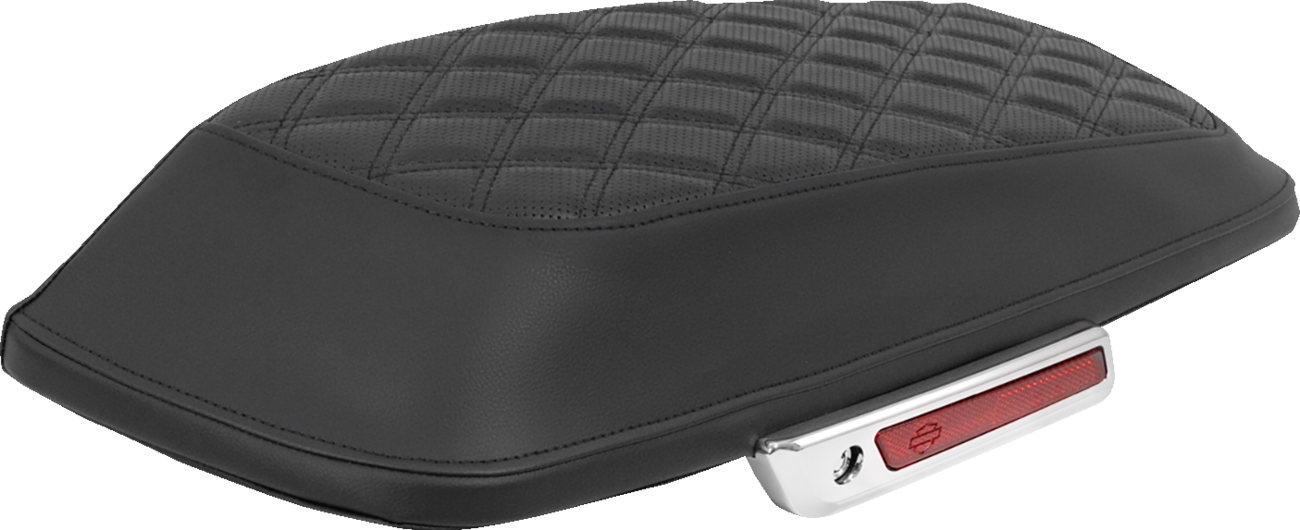 SADDLEMEN Saddlebag Lid Covers - Lattice - Black Stitch - FLH/FLT '14-'25
