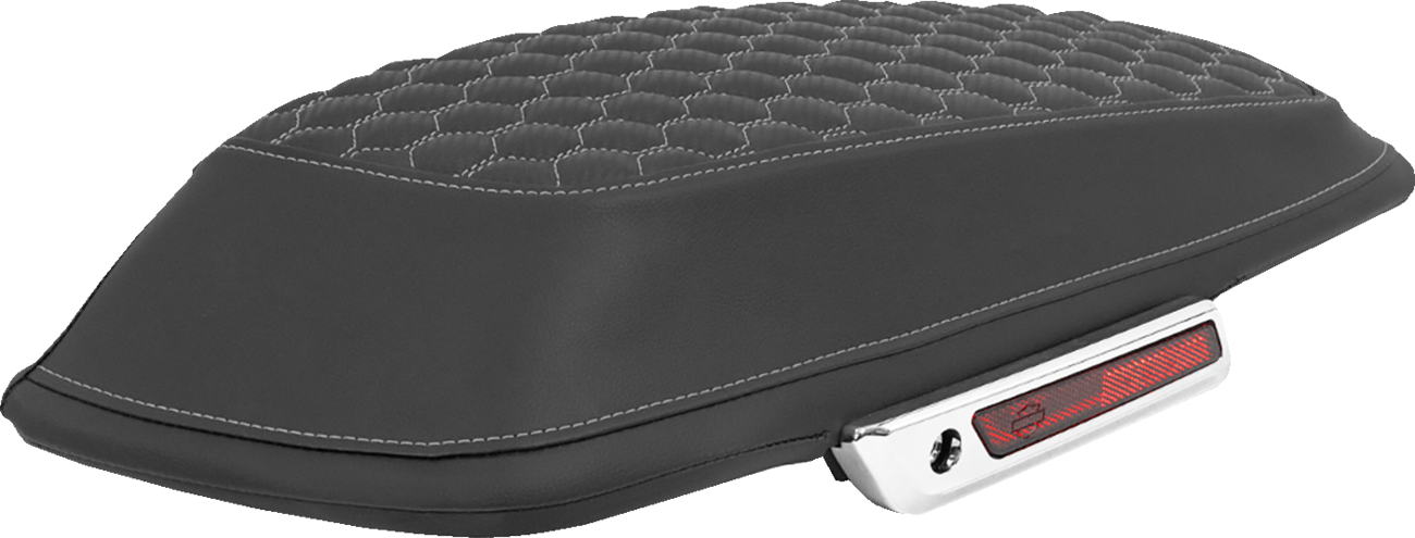 SADDLEMEN Saddlebag Lid Covers - Honeycomb - Gray Stitch - FLT/FLH '14-'25