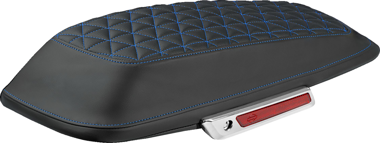 SADDLEMEN Saddlebag Lid Covers - Tri-Gripper - Blue Stitch - FLH/FLT '14-'25