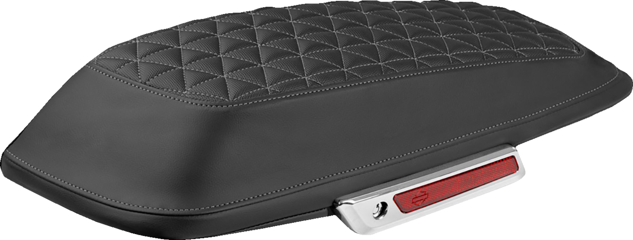 SADDLEMEN Saddlebag Lid Covers - Tri-Gripper - Gray Stitch - FLH/FLT '14-'25