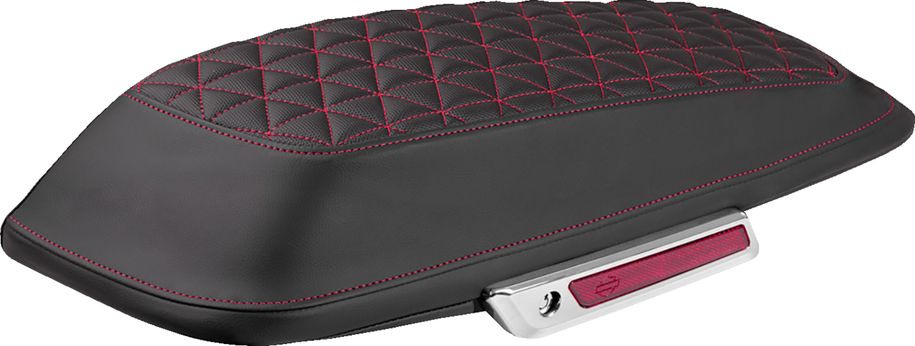 SADDLEMEN Saddlebag Lid Covers - Tri-Gripper - Red Stitch - FLH/FLT '14-'25