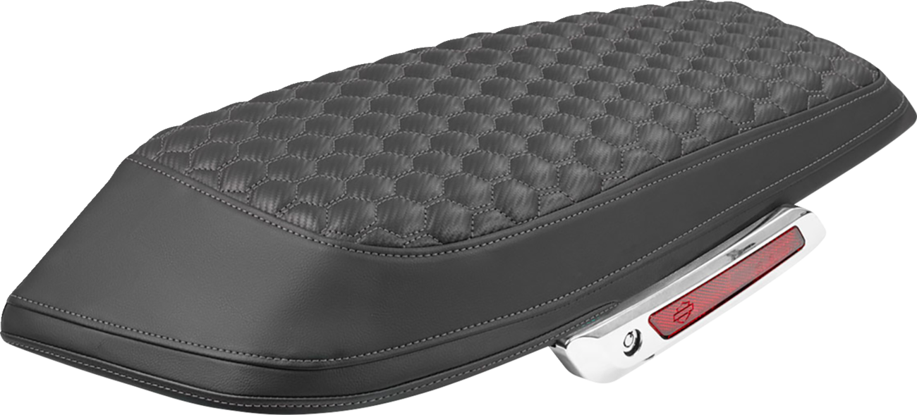 SADDLEMEN Saddlebag Lid Covers - Honeycomb - Gray Stitch - FLH/FLT '23-'25