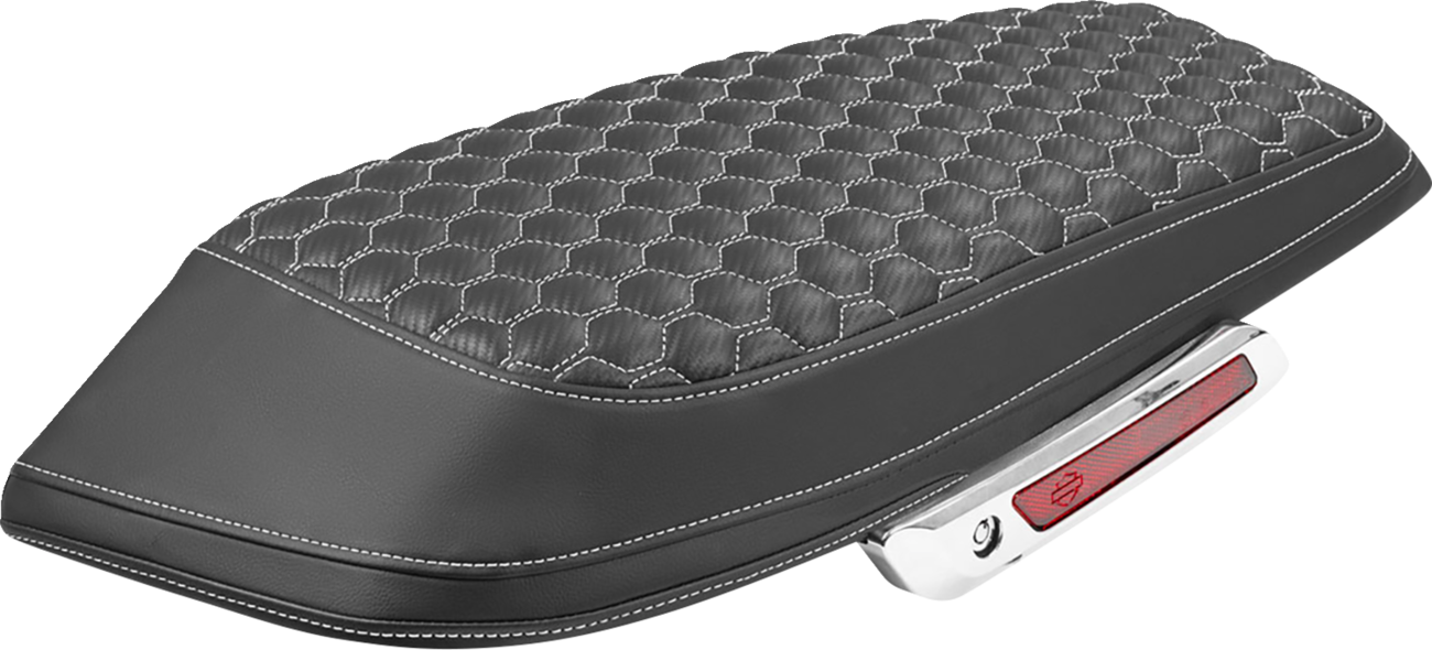 SADDLEMEN Saddlebag Lid Covers - Honeycomb - White Stitch - FLH/FLT '23-'25