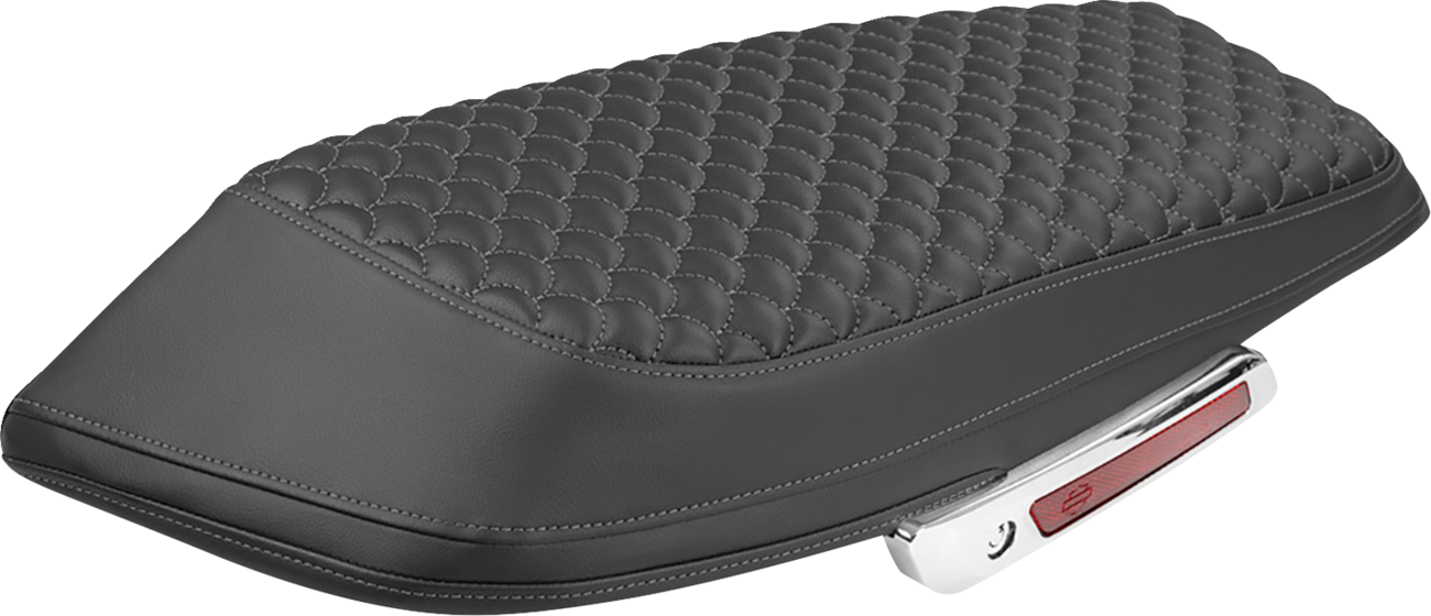 SADDLEMEN Saddlebag Lid Covers - Dragon Scale - Gray Stitch - FLH/FLT '23-'25