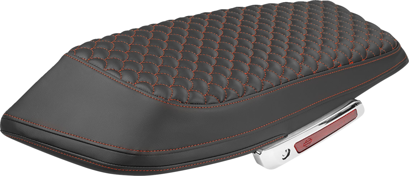 SADDLEMEN Saddlebag Lid Covers - Dragon Scale - Red Stitch - FLH/FLT '23-'25