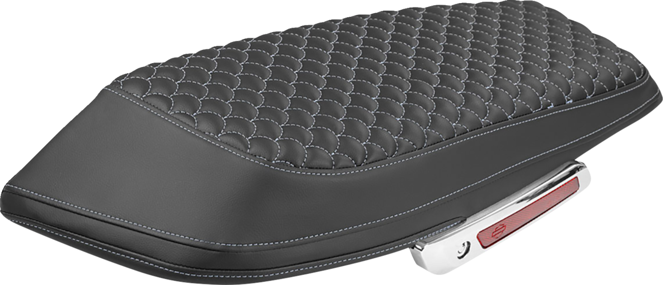 SADDLEMEN Saddlebag Lid Covers - Dragon Scale - Silver Stitch - FLH/FLT '23-'25