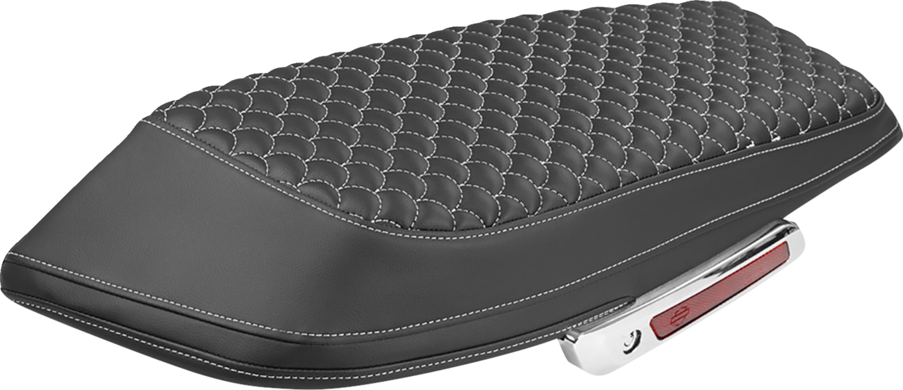SADDLEMEN Saddlebag Lid Covers - Dragon Scale - White Stitch - FLH/FLT '23-'25