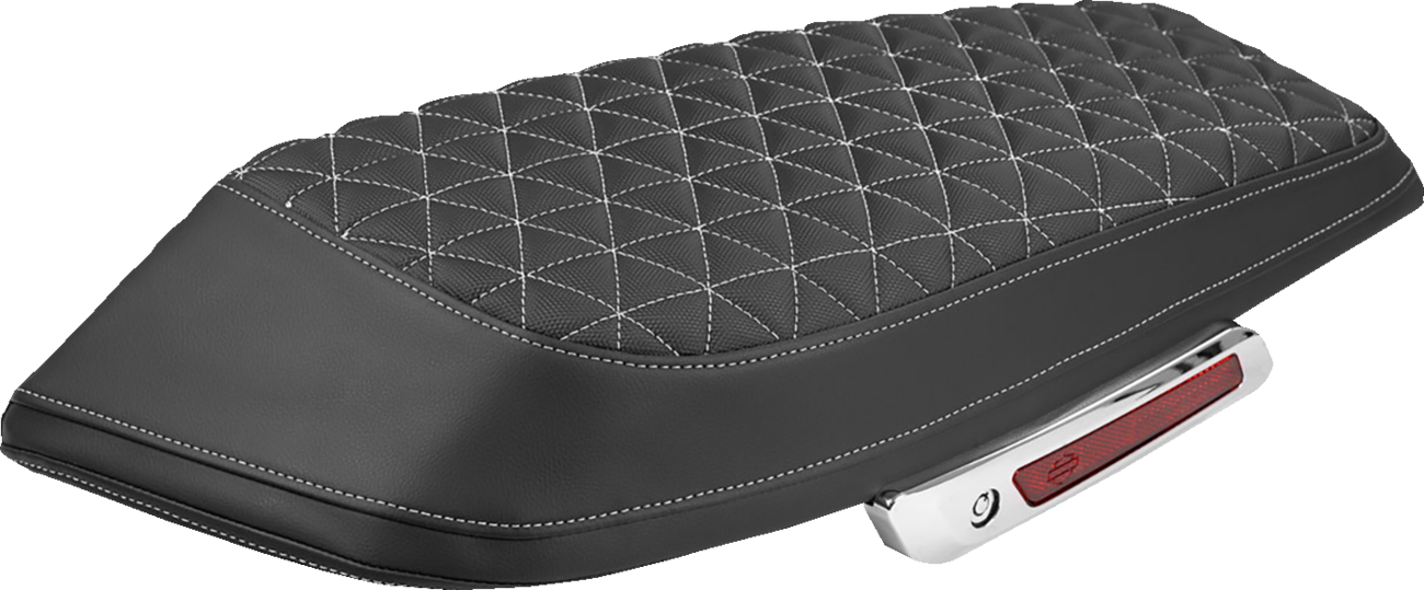 SADDLEMEN Saddlebag Lid Covers - Tri-Gripper - White Stitch - FLH/FLT '23-'25