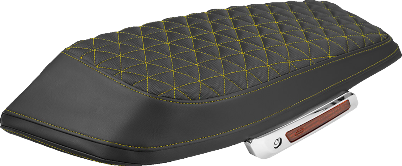 SADDLEMEN Saddlebag Lid Covers - Tri-Gripper - Gold Stitch - FLH/FLT '23-'25