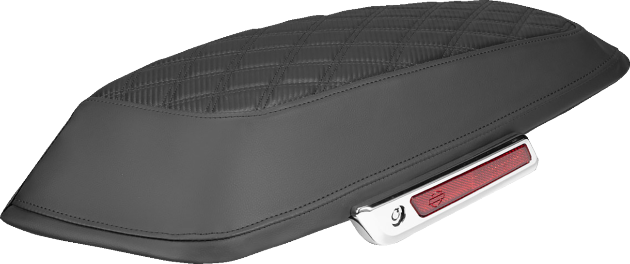 SADDLEMEN Saddlebag Lid Covers - Lattice - Carbon Fiber - Black Stitch - FLH/FLT '14-'24