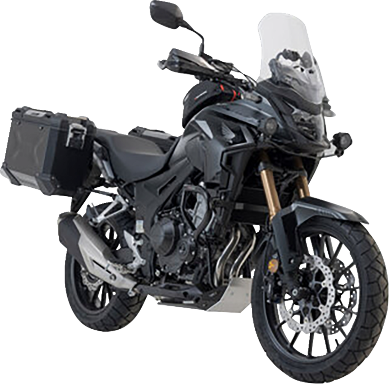 TRAX ADV Aluminum Case System - Black - Honda CB/CBR/NX 500 '13-'24 (1)